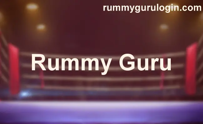 Rummy Guru homepage preview showing a login and download guide layout for Indian users